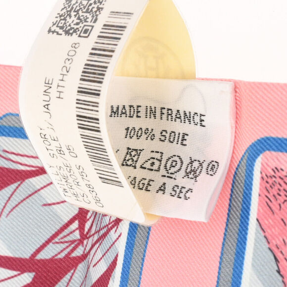 Hermes Twilly Story Pink/Multicolor #139886H27B - Picture 9 of 11
